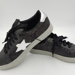 Time and Tru Black Glitter Sneakers Size 9